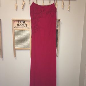 Red beaded dress